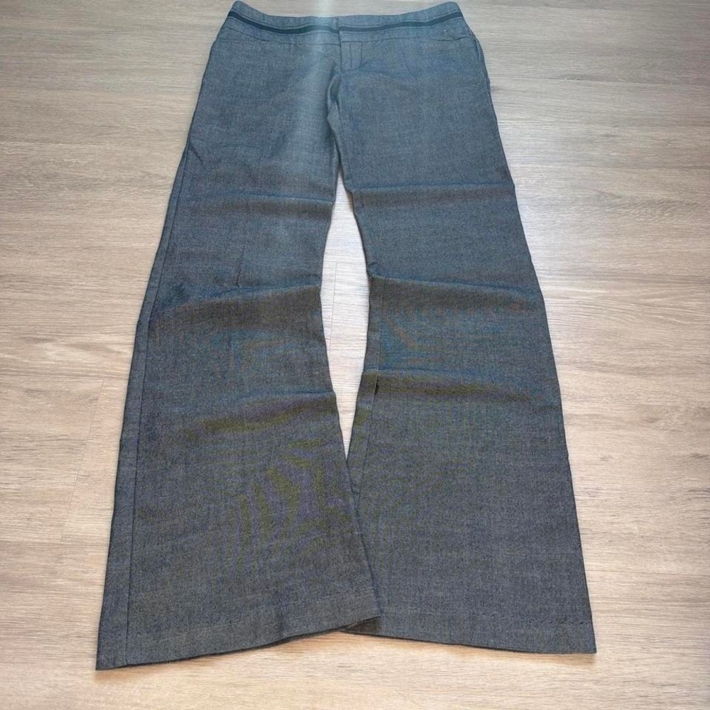 28x28 Blue Grey Pleated Bootcut Flared Dress Pants Y2K Vintage 2000s